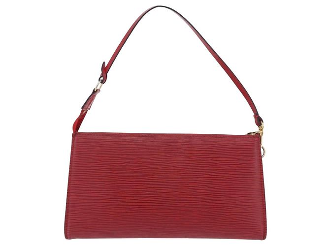 LOUIS VUITTON Epi Pochette Accessoires Pouch Red M52947 LV Auth 203038A Roja - vista 2