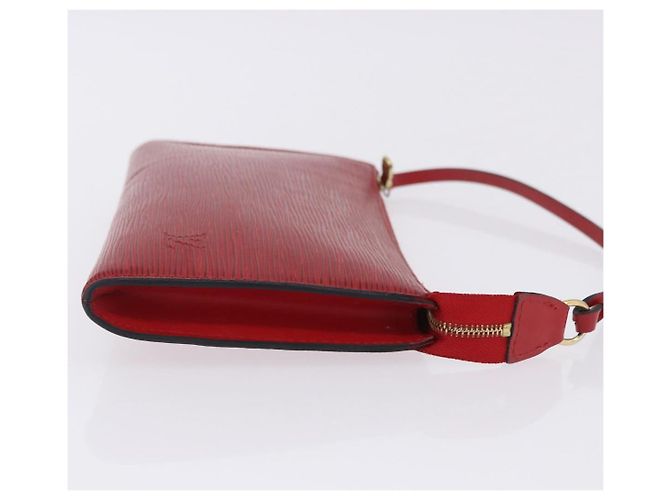 LOUIS VUITTON Epi Pochette Accessoires Pouch Red M52947 LV Auth 203038A Roja - vista 3