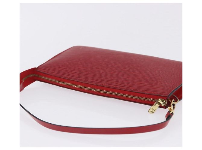LOUIS VUITTON Epi Pochette Accessoires Pouch Red M52947 LV Auth 203038A Roja - vista 6