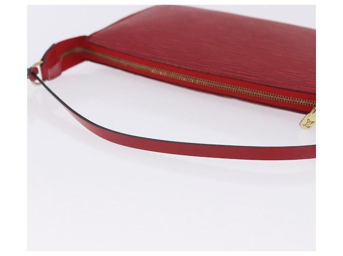 LOUIS VUITTON Epi Pochette Accessoires Pouch Red M52947 LV Auth 203038A Roja - vista 7