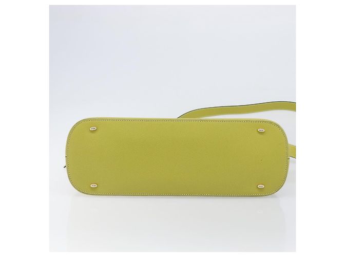 Céline Borsa a mano CELINE in pelle 2way Verde Tono Oro Auth 202586 - vista 11