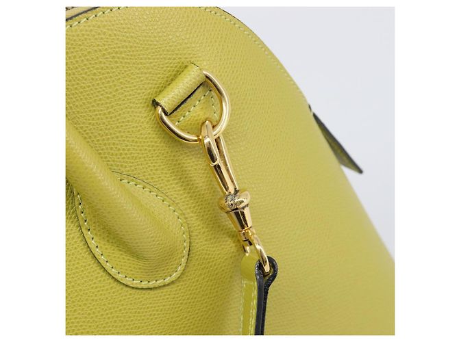 Céline Borsa a mano CELINE in pelle 2way Verde Tono Oro Auth 202586 - vista 16