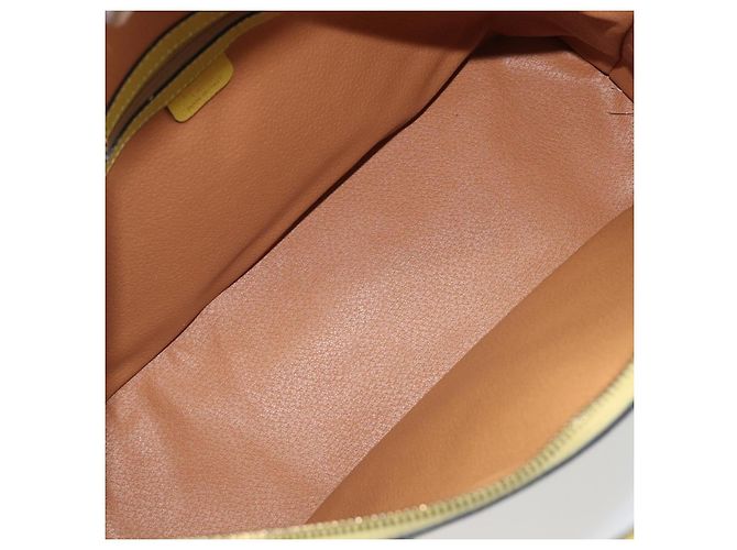 Céline Borsa a mano CELINE in pelle 2way Verde Tono Oro Auth 202586 - vista 19