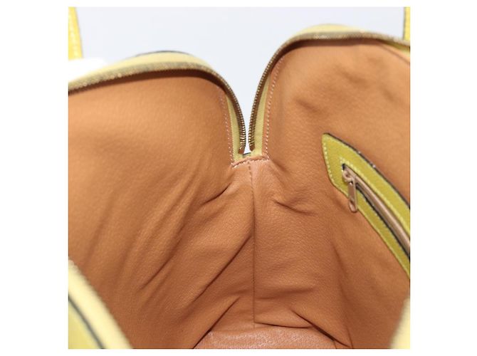 Céline Borsa a mano CELINE in pelle 2way Verde Tono Oro Auth 202586 - vista 21