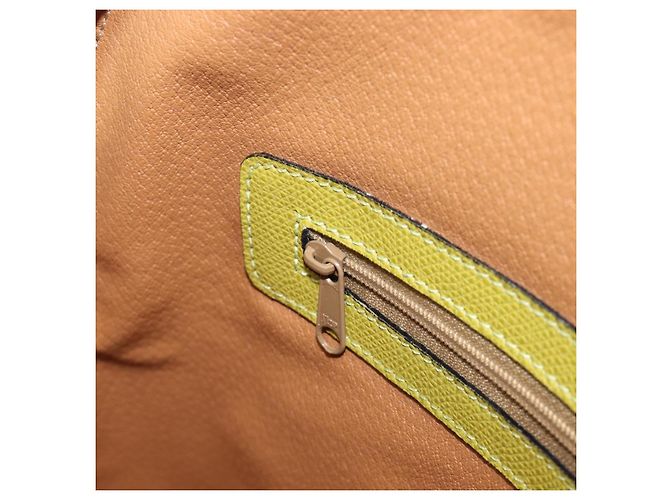 Céline Borsa a mano CELINE in pelle 2way Verde Tono Oro Auth 202586 - vista 22