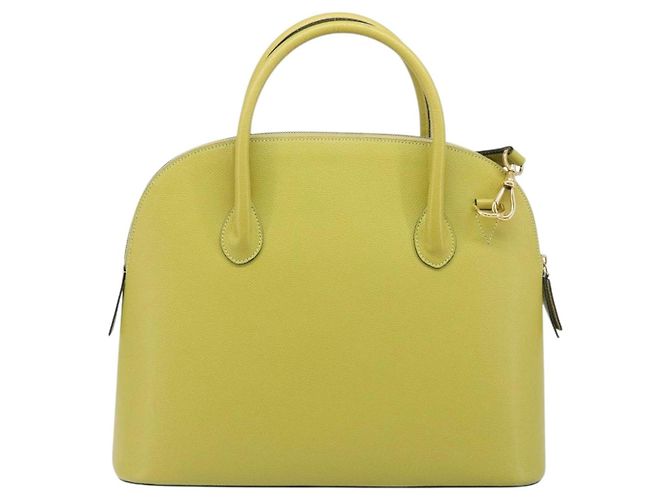 Céline Borsa a mano CELINE in pelle 2way Verde Tono Oro Auth 202586 - vista 3