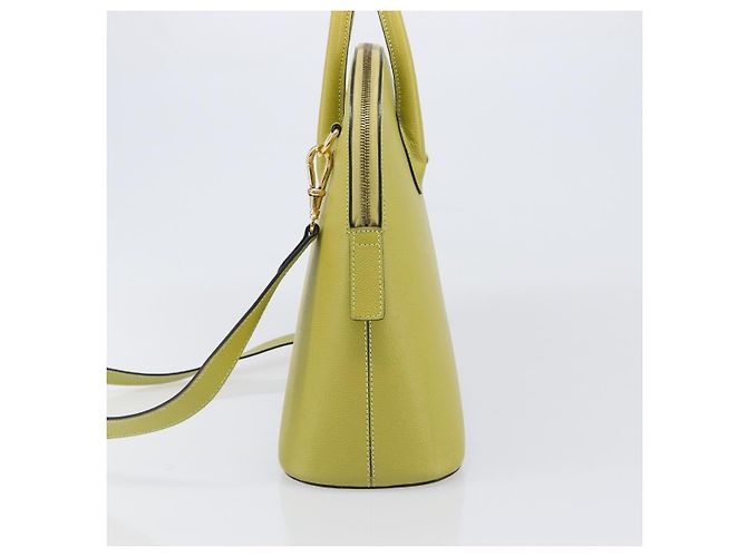 Céline Borsa a mano CELINE in pelle 2way Verde Tono Oro Auth 202586 - vista 4