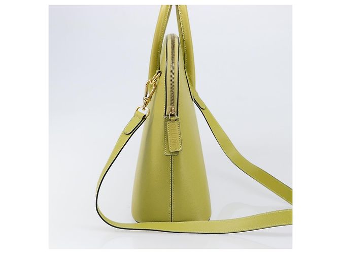 Céline Borsa a mano CELINE in pelle 2way Verde Tono Oro Auth 202586 - vista 5