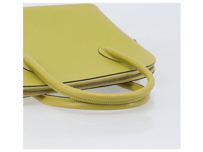 Céline Borsa a mano CELINE in pelle 2way Verde Tono Oro Auth 202586 - vista 7