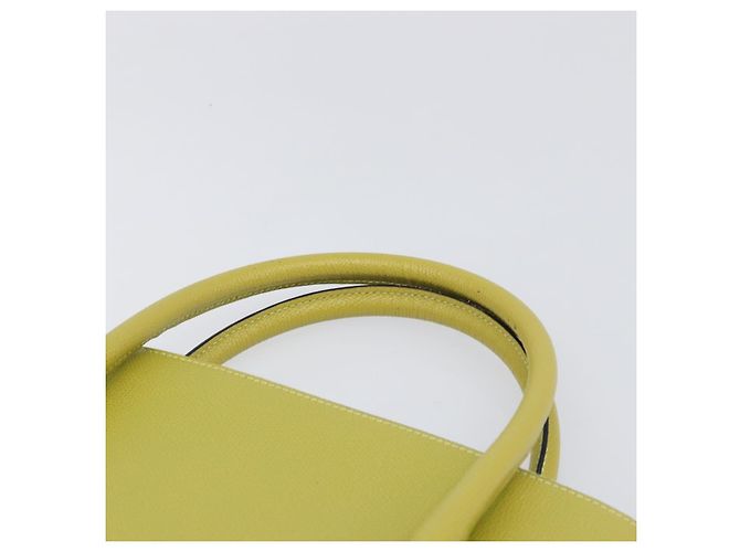 Céline Borsa a mano CELINE in pelle 2way Verde Tono Oro Auth 202586 - vista 8