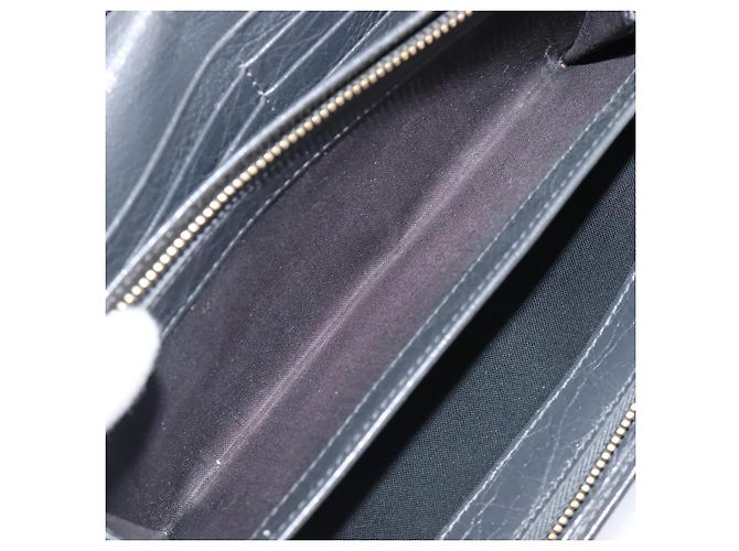Portafoglio BALENCIAGA Classic Continental Zip Wallet in pelle grigio e oro 253054 Auth 202730A Marrone D'oro - vista 24