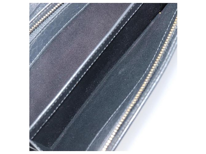 Portafoglio BALENCIAGA Classic Continental Zip Wallet in pelle grigio e oro 253054 Auth 202730A Marrone D'oro - vista 25
