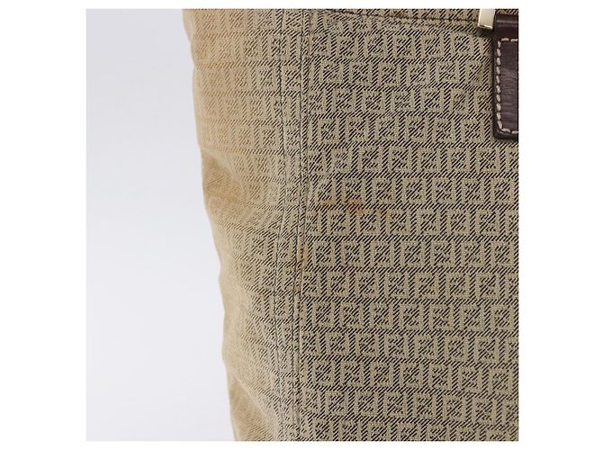 FENDI Zucchino Canvas Tote Bag Beige Auth 203802 - Ansicht 5