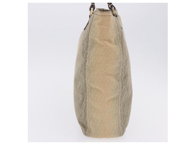 FENDI Zucchino Canvas Tote Bag Beige Auth 203802 - Ansicht 6