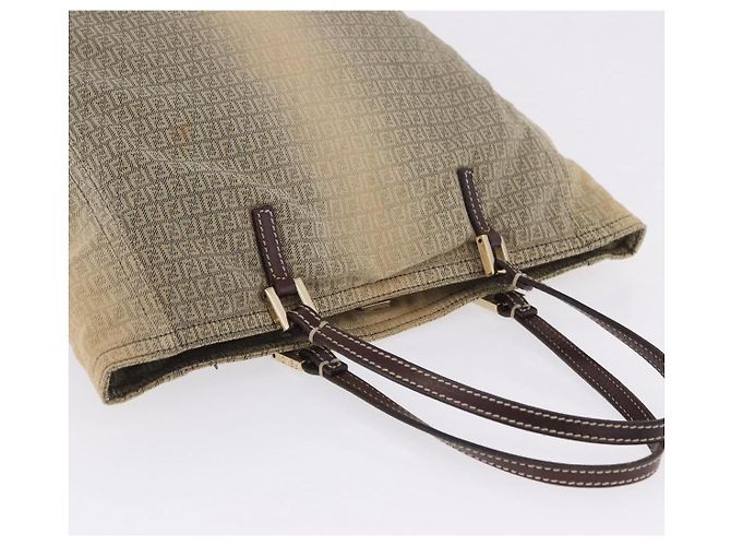 FENDI Zucchino Canvas Tote Bag Beige Auth 203802 - Ansicht 8