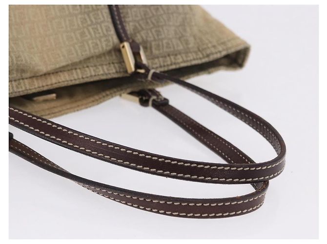 FENDI Zucchino Canvas Tote Bag Beige Auth 203802 - Ansicht 9