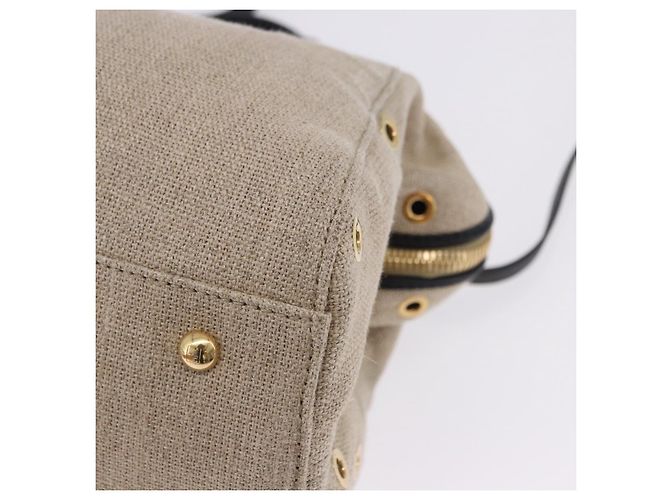 Borsa a mano FENDI Chameleon Canvas 2way Beige Tono Oro 8BL114 Auth 202092 - vista 12