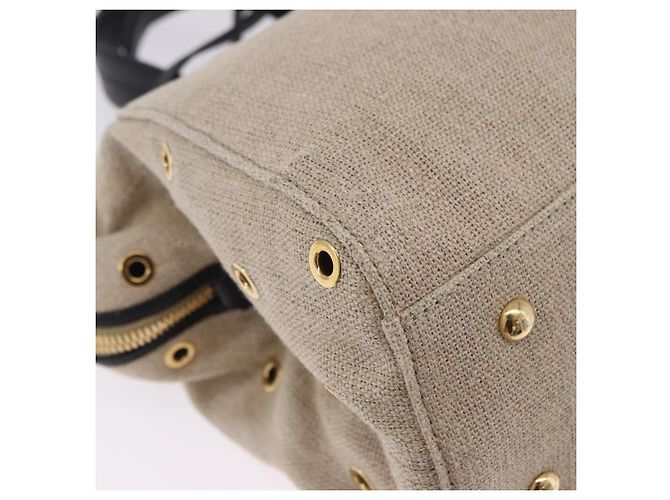 Borsa a mano FENDI Chameleon Canvas 2way Beige Tono Oro 8BL114 Auth 202092 - vista 13