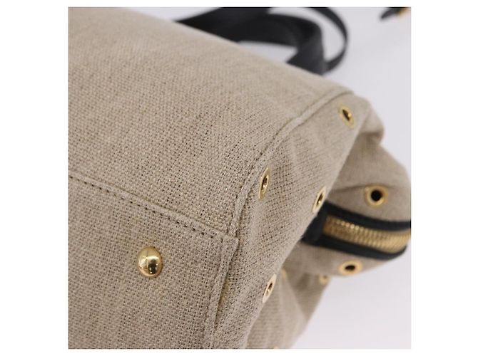 Borsa a mano FENDI Chameleon Canvas 2way Beige Tono Oro 8BL114 Auth 202092 - vista 14