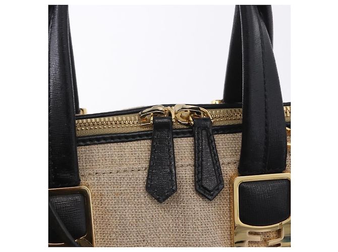 Borsa a mano FENDI Chameleon Canvas 2way Beige Tono Oro 8BL114 Auth 202092 - vista 15