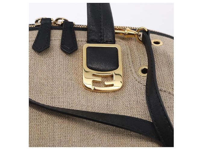 Borsa a mano FENDI Chameleon Canvas 2way Beige Tono Oro 8BL114 Auth 202092 - vista 16