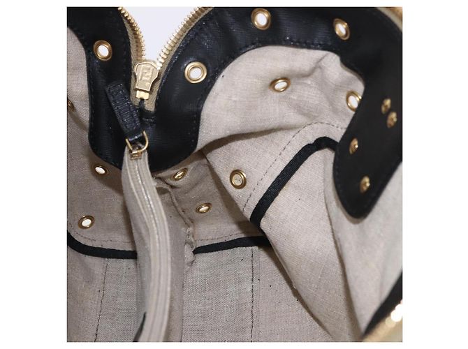 Borsa a mano FENDI Chameleon Canvas 2way Beige Tono Oro 8BL114 Auth 202092 - vista 19