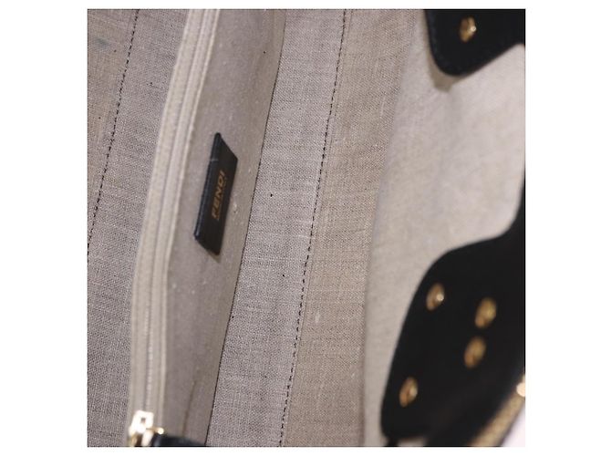 Borsa a mano FENDI Chameleon Canvas 2way Beige Tono Oro 8BL114 Auth 202092 - vista 21