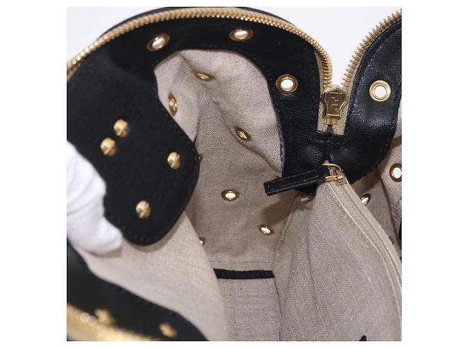 Borsa a mano FENDI Chameleon Canvas 2way Beige Tono Oro 8BL114 Auth 202092 - vista 23