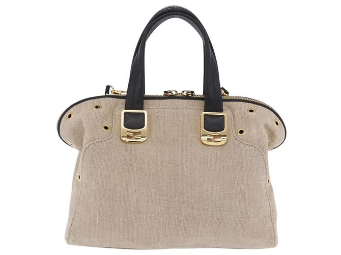 Borsa a mano FENDI Chameleon Canvas 2way Beige Tono Oro 8BL114 Auth 202092 - vista 3