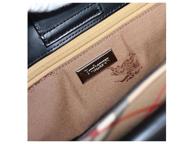 Burberrys Nova Check Schultertasche Canvas Beige Silver Auth 203137V Silber - Ansicht 14