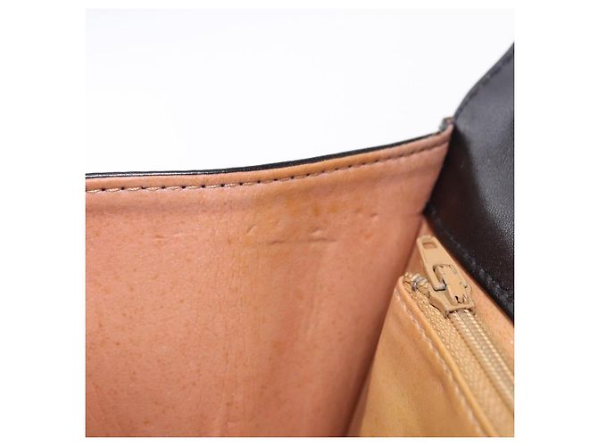 Céline Borsa a tracolla con catena CELINE in pelle nera e oro Auth mr2876A Nero D'oro - vista 22