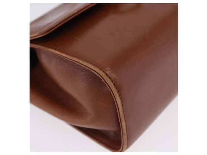 Borsa a tracolla Salvatore Ferragamo Gancini in pelle marrone e oro Auth 202457 D'oro - vista 13
