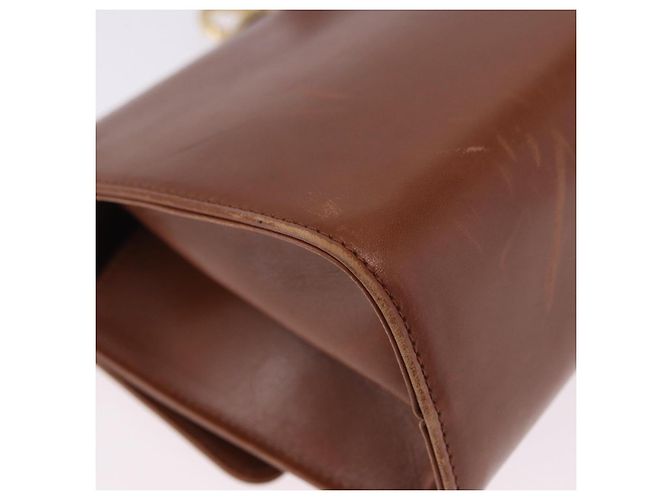Borsa a tracolla Salvatore Ferragamo Gancini in pelle marrone e oro Auth 202457 D'oro - vista 15