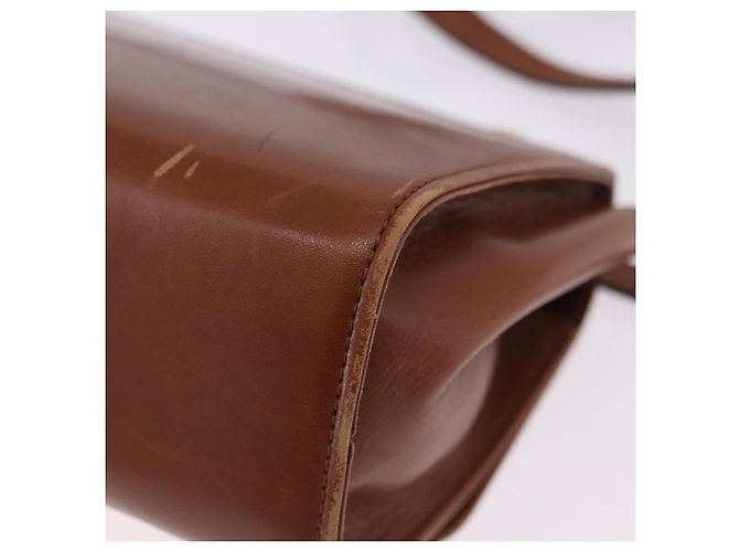 Borsa a tracolla Salvatore Ferragamo Gancini in pelle marrone e oro Auth 202457 D'oro - vista 16
