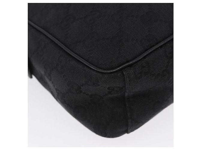 Borsa a tracolla GUCCI GG Canvas Nero Argento 03136 Auth 203437A - vista 11