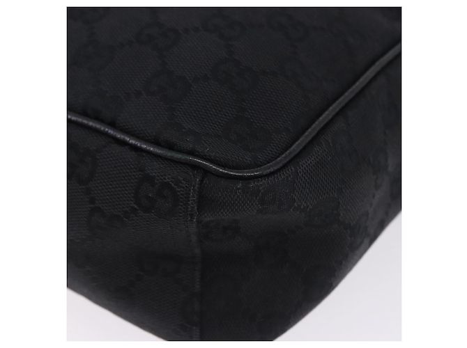 Borsa a tracolla GUCCI GG Canvas Nero Argento 03136 Auth 203437A - vista 14