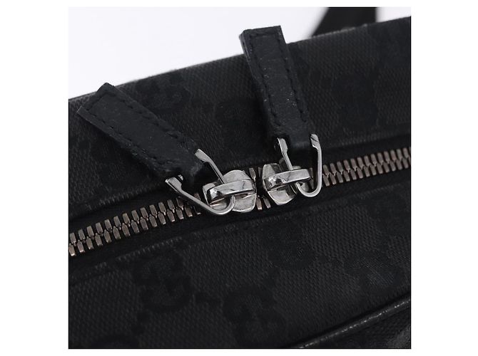 Borsa a tracolla GUCCI GG Canvas Nero Argento 03136 Auth 203437A - vista 15