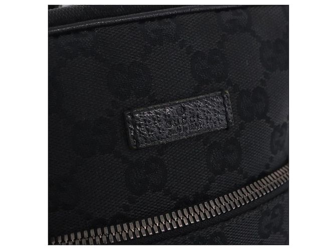 Borsa a tracolla GUCCI GG Canvas Nero Argento 03136 Auth 203437A - vista 16