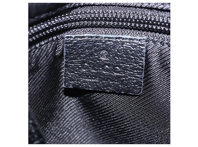Borsa a tracolla GUCCI GG Canvas Nero Argento 03136 Auth 203437A - vista 17