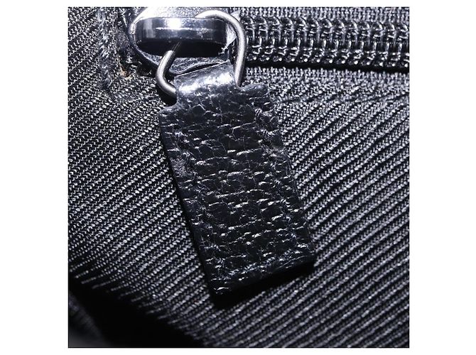 Borsa a tracolla GUCCI GG Canvas Nero Argento 03136 Auth 203437A - vista 21