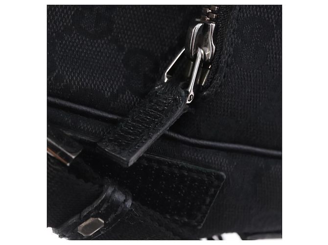 Borsa a tracolla GUCCI GG Canvas Nero Argento 03136 Auth 203437A - vista 23