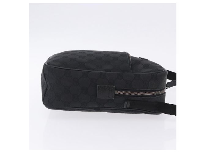 Borsa a tracolla GUCCI GG Canvas Nero Argento 03136 Auth 203437A - vista 4
