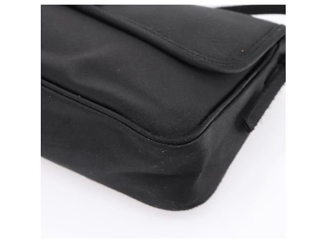 Borsa a tracolla BALENCIAGA Satin Black Silver Auth 203659V Nero Argento - vista 10