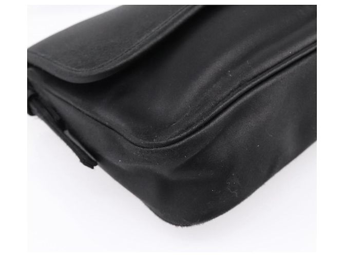 Borsa a tracolla BALENCIAGA Satin Black Silver Auth 203659V Nero Argento - vista 11