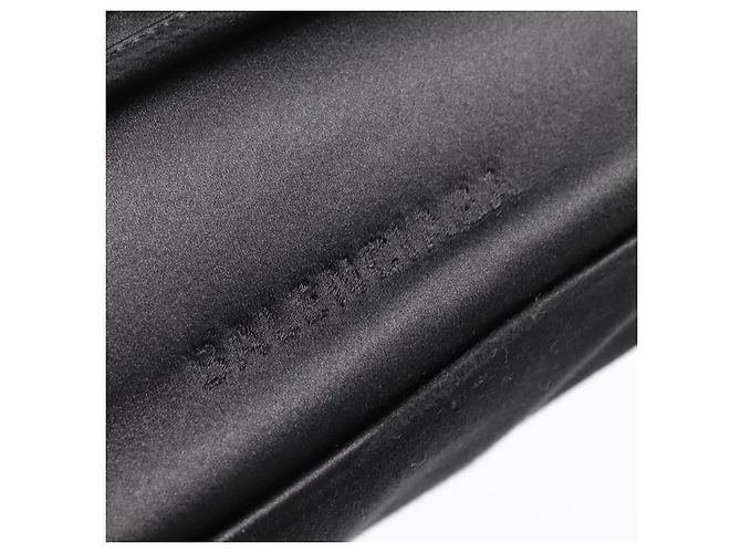 Borsa a tracolla BALENCIAGA Satin Black Silver Auth 203659V Nero Argento - vista 14