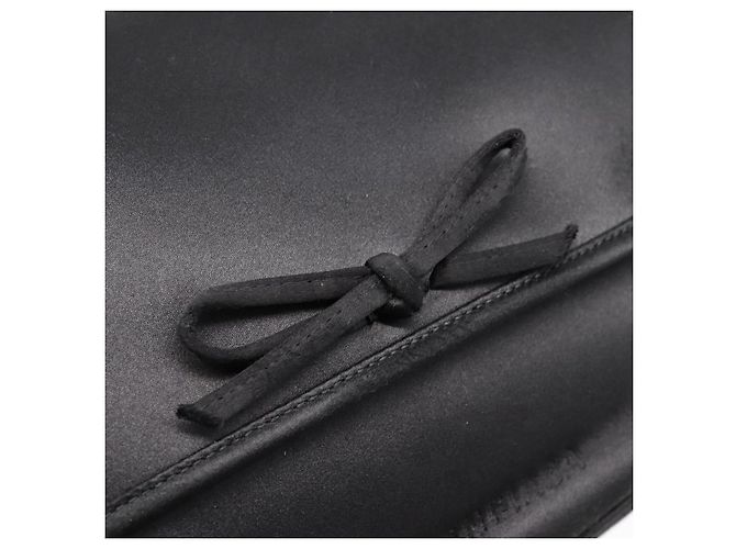 Borsa a tracolla BALENCIAGA Satin Black Silver Auth 203659V Nero Argento - vista 15