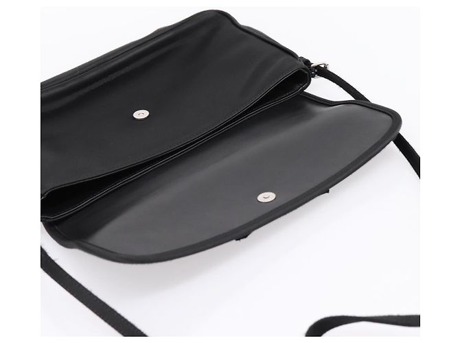 Borsa a tracolla BALENCIAGA Satin Black Silver Auth 203659V Nero Argento - vista 16