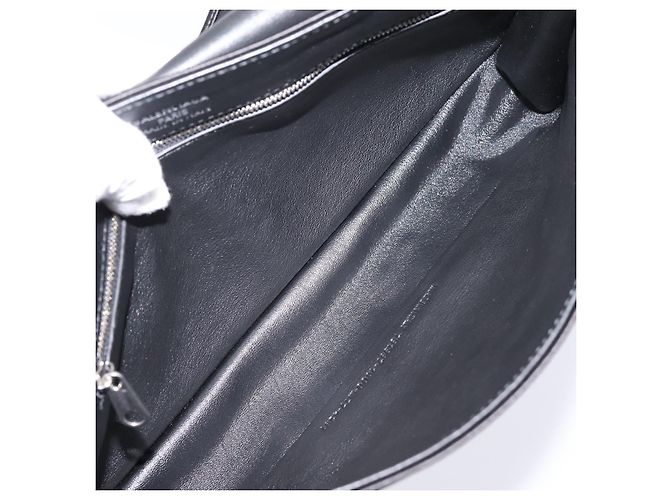 Borsa a tracolla BALENCIAGA Satin Black Silver Auth 203659V Nero Argento - vista 18