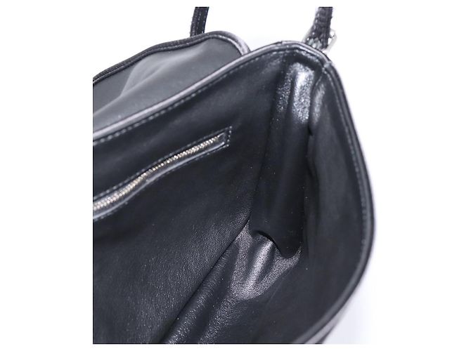 Borsa a tracolla BALENCIAGA Satin Black Silver Auth 203659V Nero Argento - vista 19