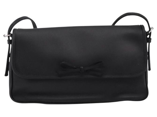 Borsa a tracolla BALENCIAGA Satin Black Silver Auth 203659V Nero Argento - vista 2